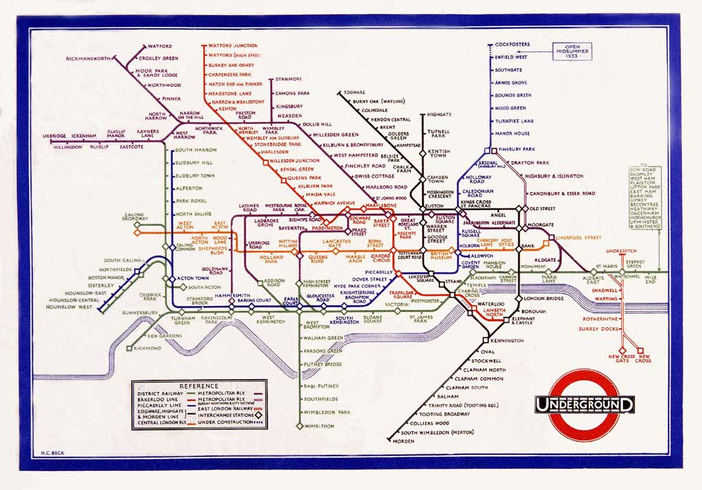 Beck's London
Underground map