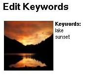 edit keyword page