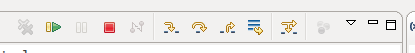resume and step buttons in the Debug view