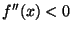$ f''(x)<0$