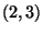 $ (2,3)$