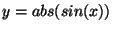 $ y=abs(sin(x))$