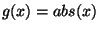 $ g(x)=abs(x)$