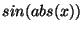 $ sin(abs(x))$