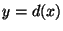 $ y=d(x)$