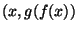 $ (x,g(f(x))$