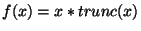 $ f(x)=x*trunc(x)$