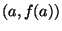 $ (a,f(a))$