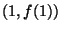 $ (1,f(1))$