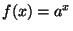 $ f(x)=a^x$