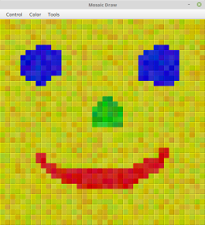 a face drawn with MosaicDraw