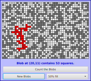 screenshot from Blobs.java